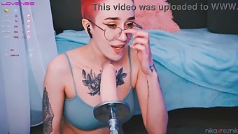 Cute Girl Takes On A Fuck Machine In A Steamy Video